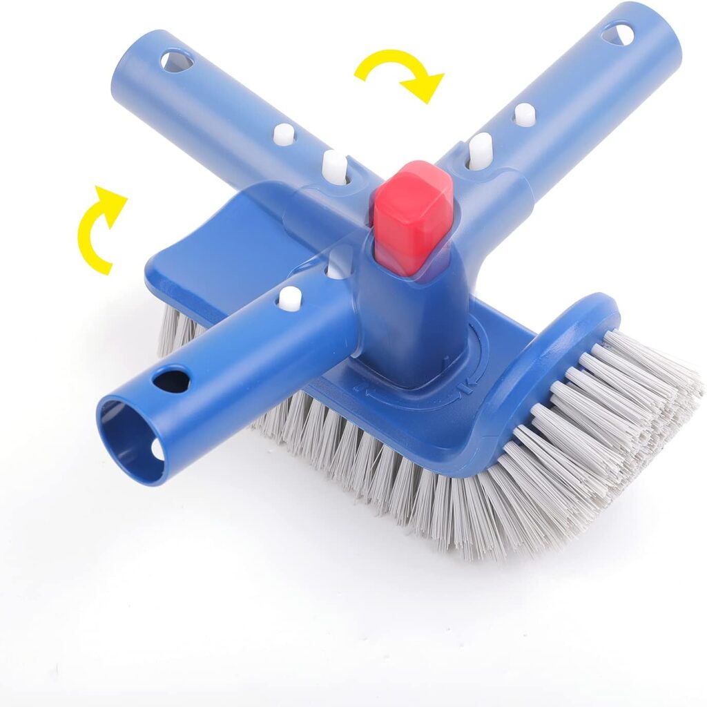 Pool Brush Head for Cleaning Pool Walls,Steps  Corners,Rotatable Hand Scrub Brushes,for Inground/Above Ground Swimming Pool,Spa, Bathroom, Hot Tub, Kitchen, Sepetrel
