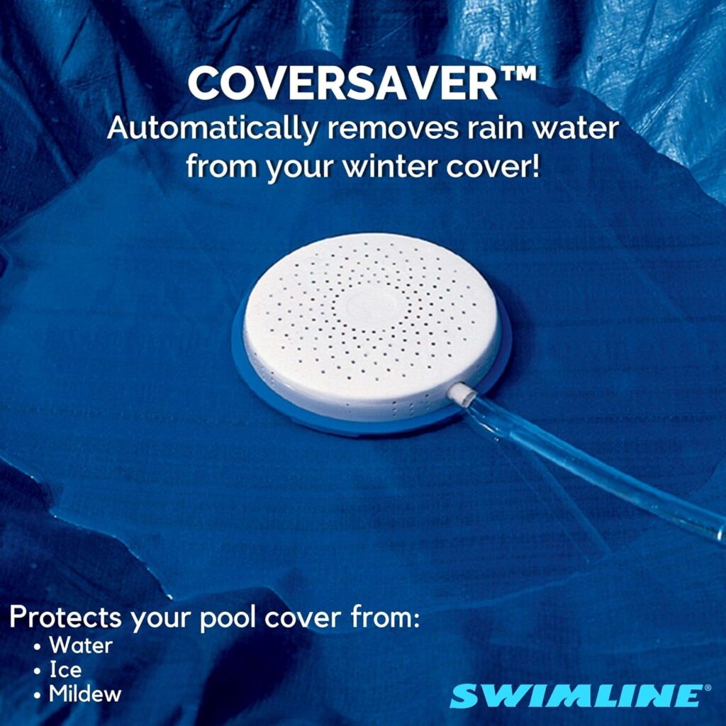 Swimline 5436 Hydrotools Saver Automatic Water Siphon Pump Pool Cover Maintenance Accessory, White